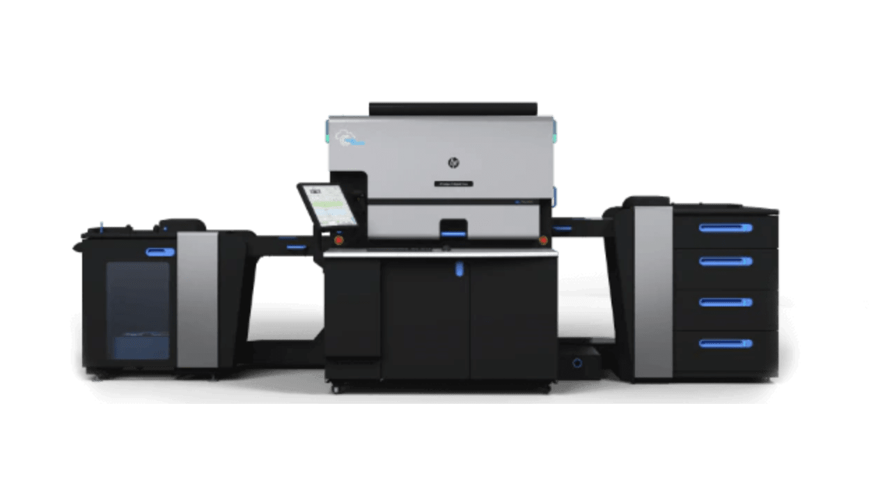 A graph showing the cost per unit for digital and offset printing based on quantity.