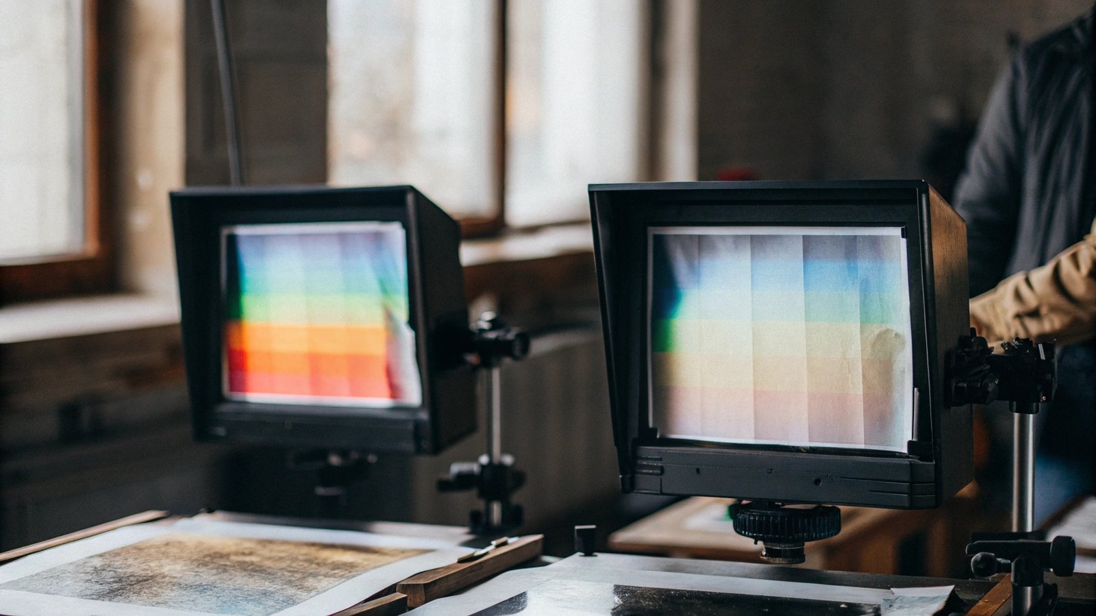 CMYK vs RGB color models shown side-by-side