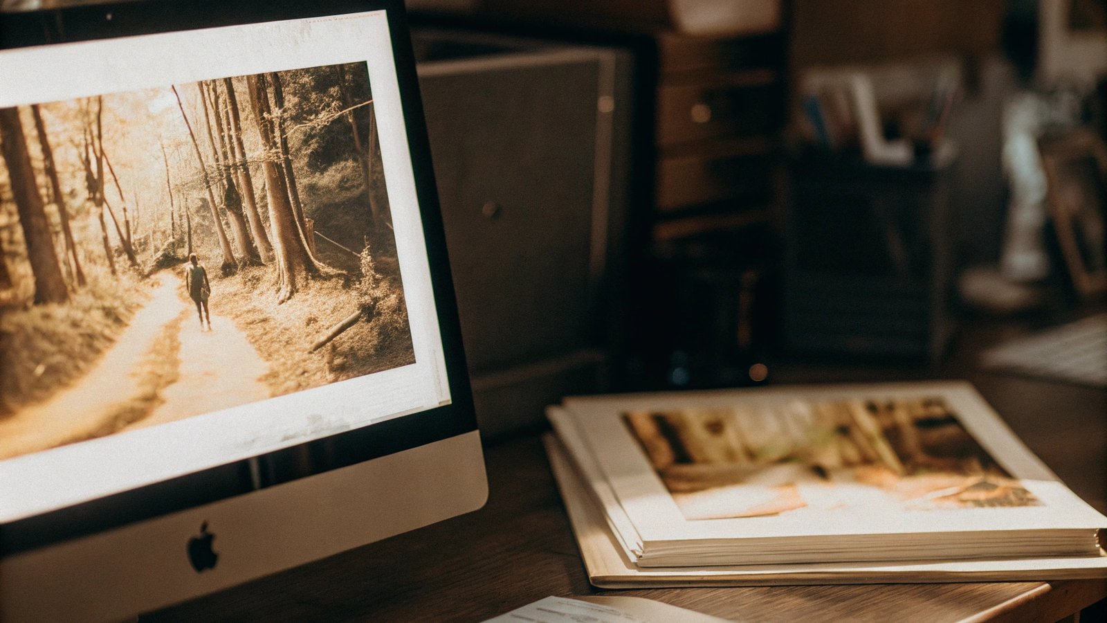 A comparison of a digital PDF proof on a screen and a physical printed proof