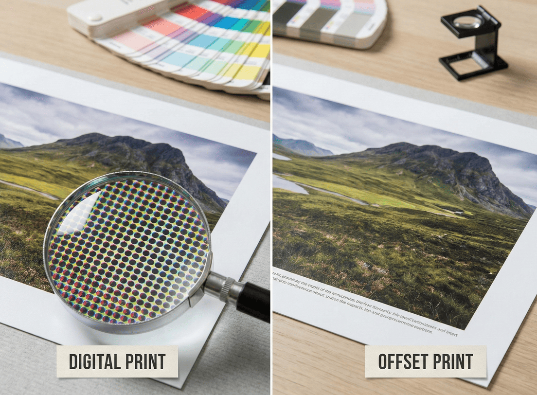 digital vs offset printed page