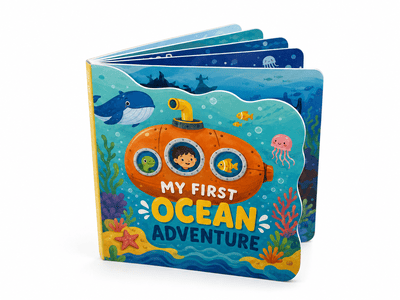 Printed children board books with thick pages rounded corners and colorful learning spreads